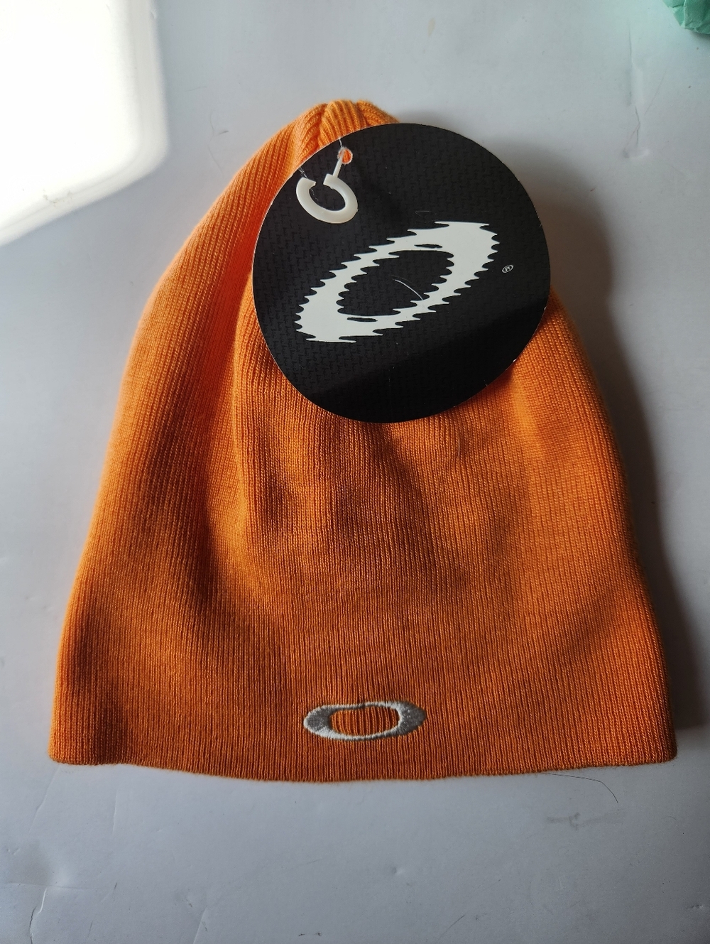 Oakley Software Y2k 90s Skull Cap Fine Knit Beanie Burnt Orange NOS